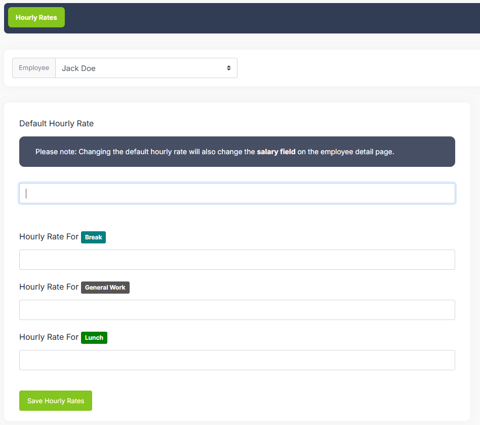 Configure hourly rates for crews and roles
