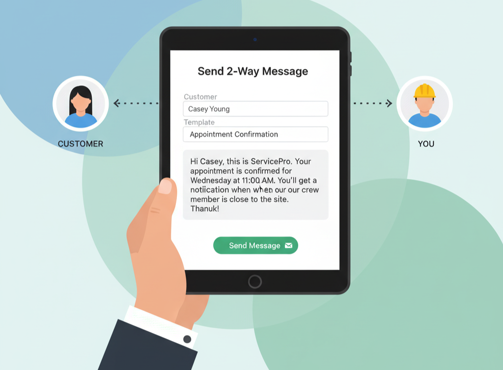LawnPro two way messaging
