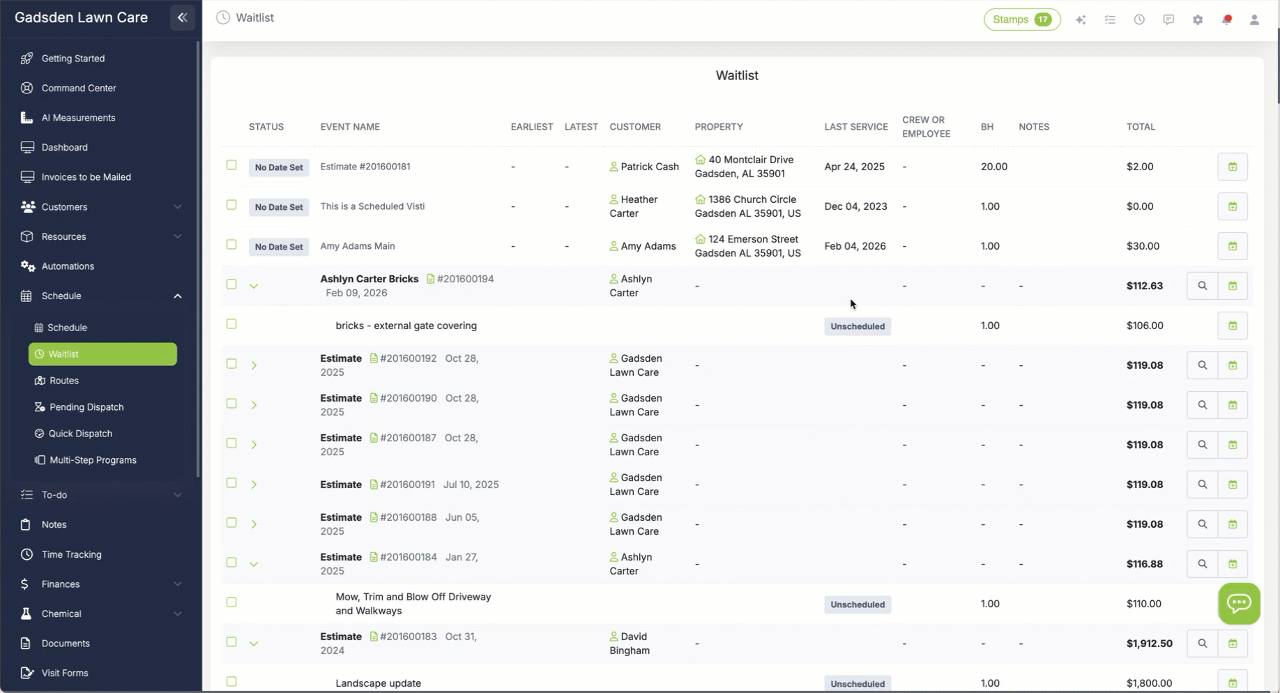 Scheduling from Waitlist
