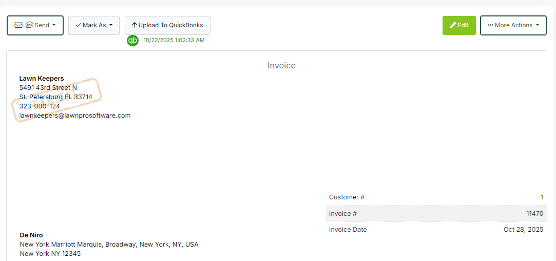 Manage invoices in Client Portal