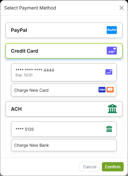 Online payment options in LawnPro